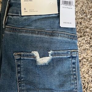 American Eagle Outfitters Distressed Blue Jeggings